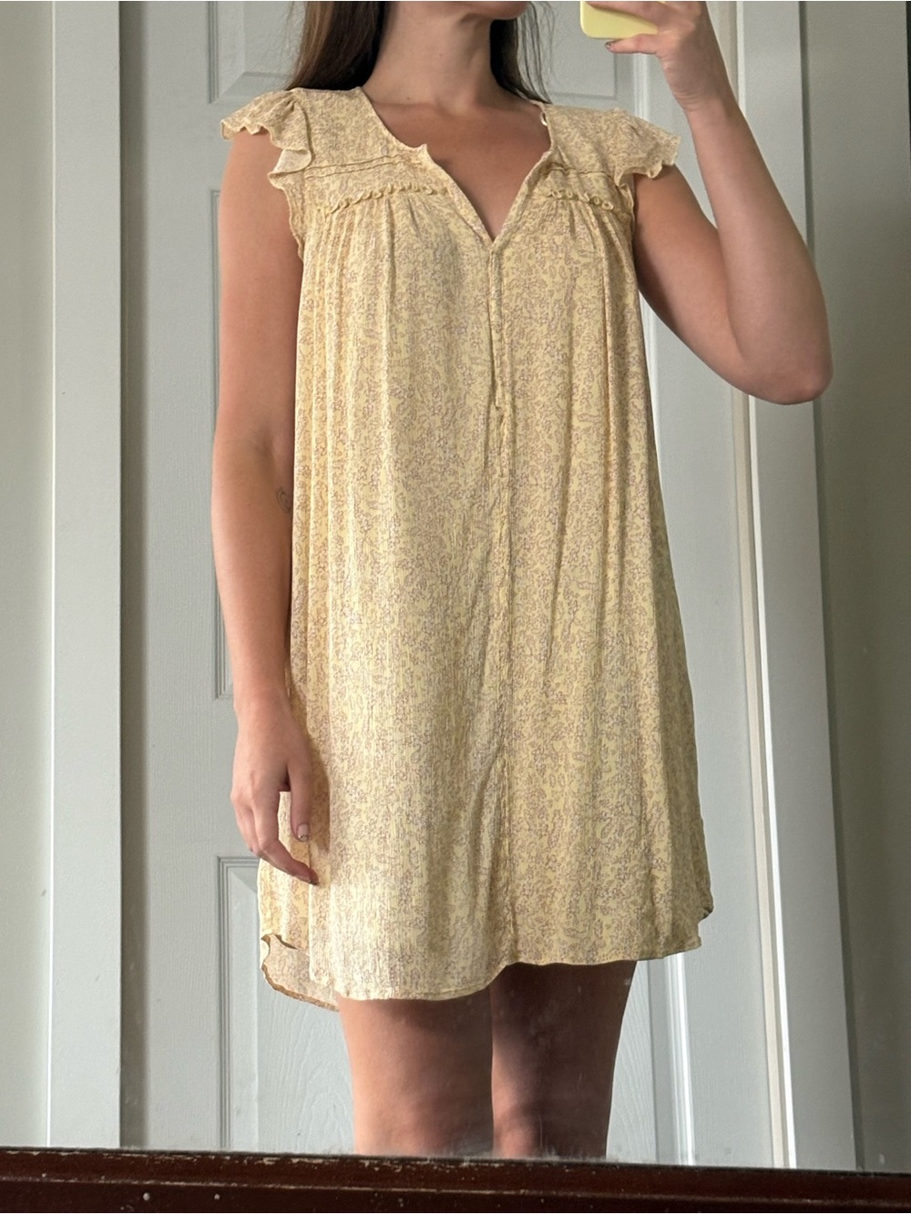 Gentle Fawn Light Yellow Floral Dress